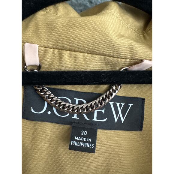 KATIENYC J.Crew New Long Icon Trench Cotton Coat size 20 - Picture 3 of 4